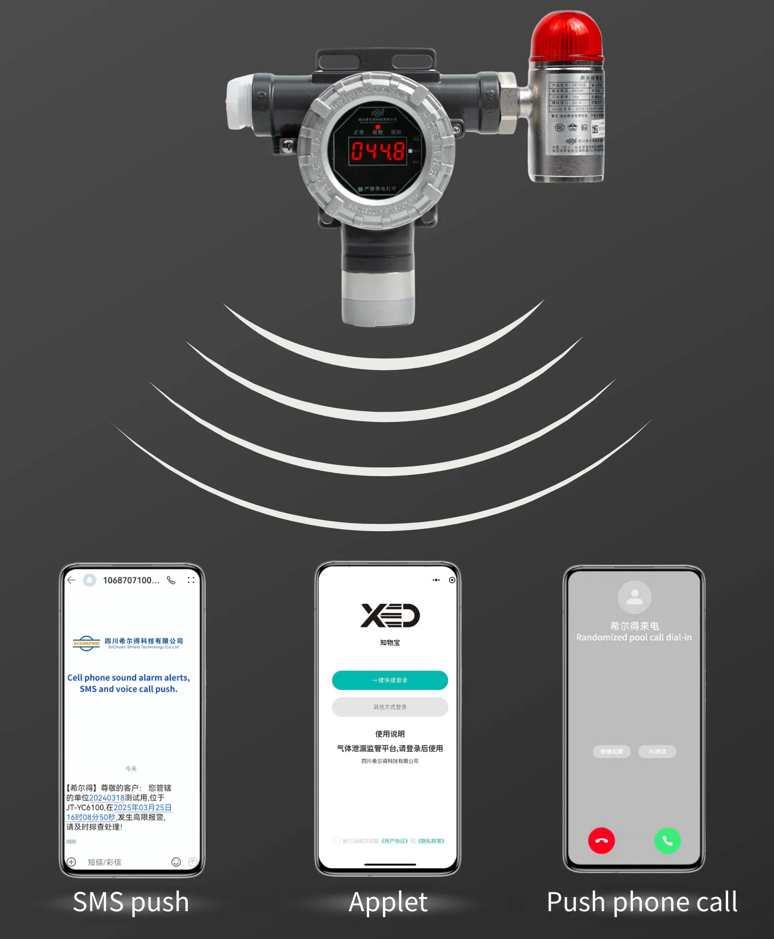 Fixed H2S gas detector for industrial safety Hydrogen sulfide gas detector