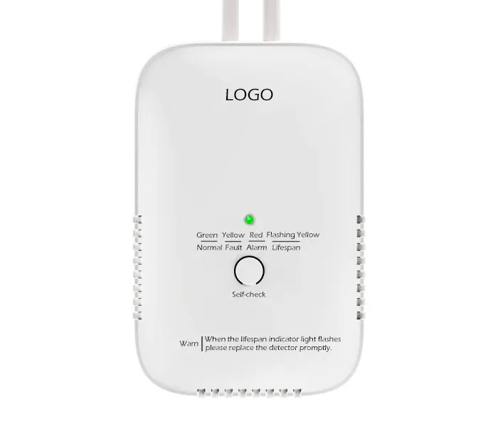 Gas detector for home applications detecting natural gas leaks Indoor combustible gas alarm with LED status indicator