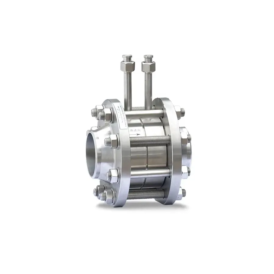 Orifice plate flow meter for differential pressure flow measurement