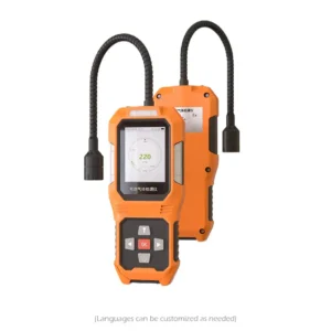 Portable gas detector with flexible probe and LCD display Handheld combustible gas leak detector for on-site inspection