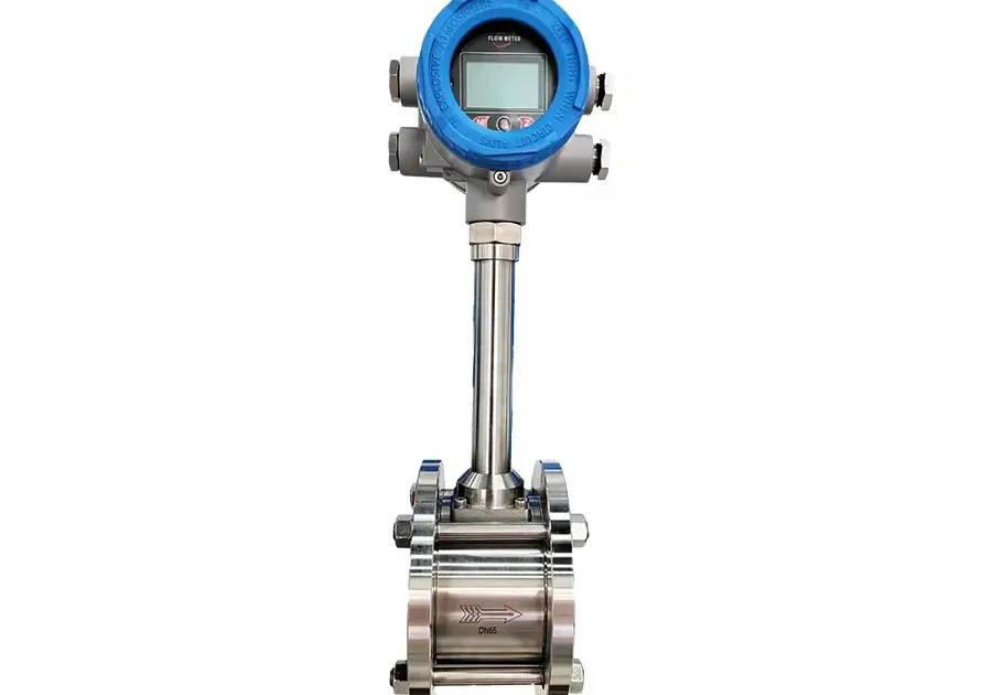 Integrated vortex flowmeter with compact design, suitable for flow measurement under various industrial operating conditions.