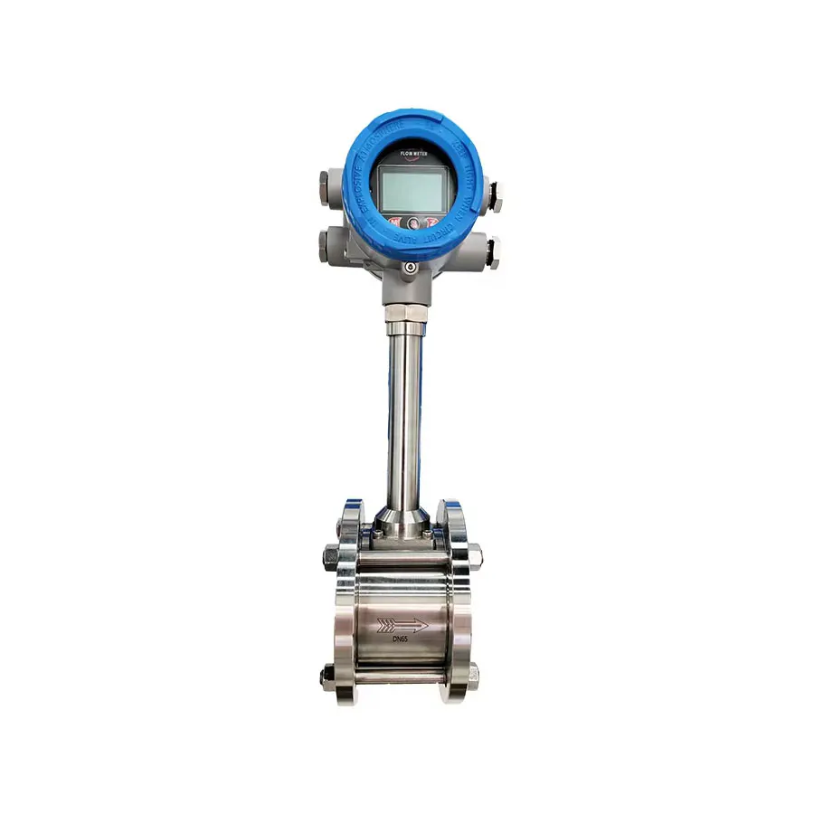 Integrated vortex flowmeter with compact design, suitable for flow measurement under various industrial operating conditions.