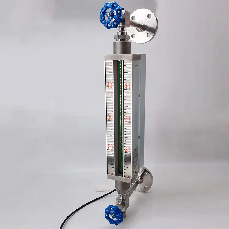vertical quartz glass tube bi color level gauge for high pressure vessels