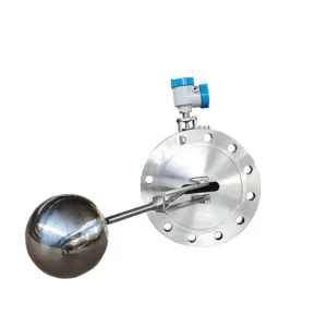 Flange mounted float level transmitter for continuous level measurement