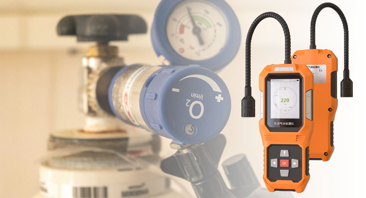 Portable natural gas leak detector used for gas pressure regulator and pipeline safety inspection