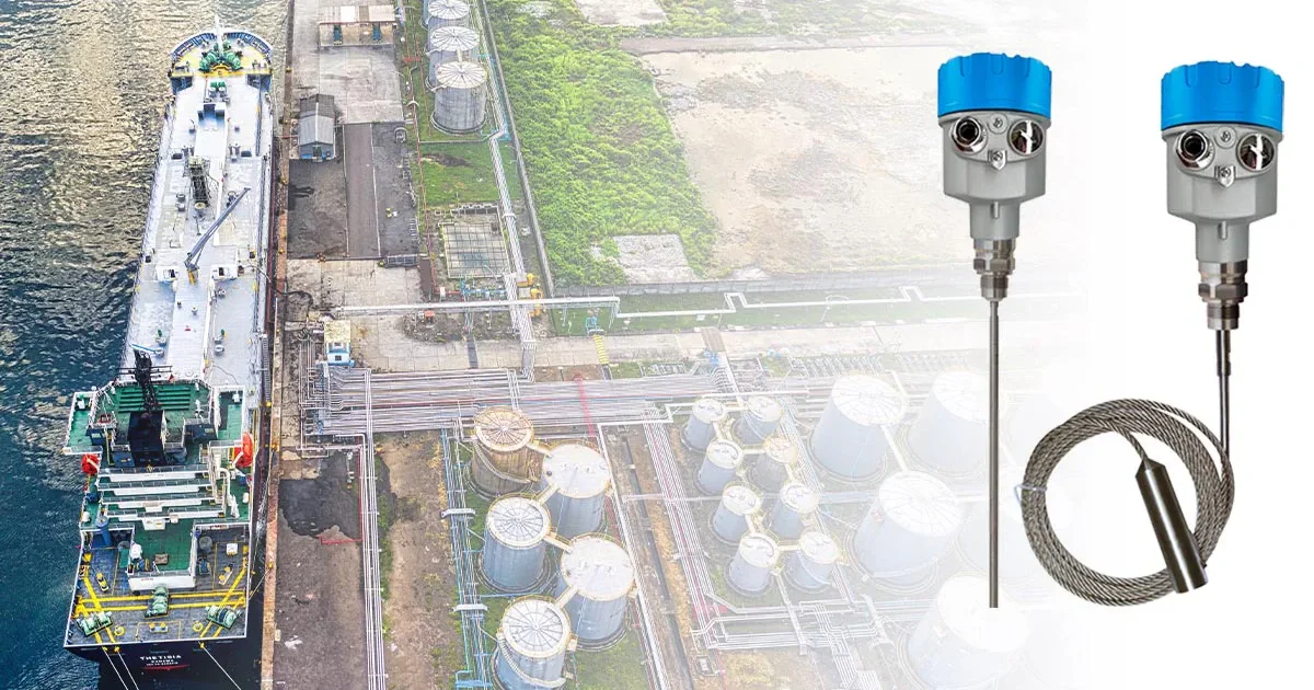 Transmisor de nivel radar de onda guiada Instrava para medición de nivel en terminales petrolíferas y tanques de almacenamiento