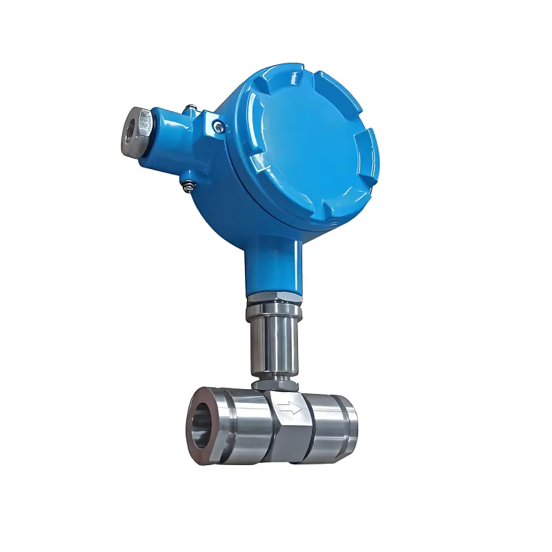 turbine flowmeter with stainless steel body for industrial liquid measurement