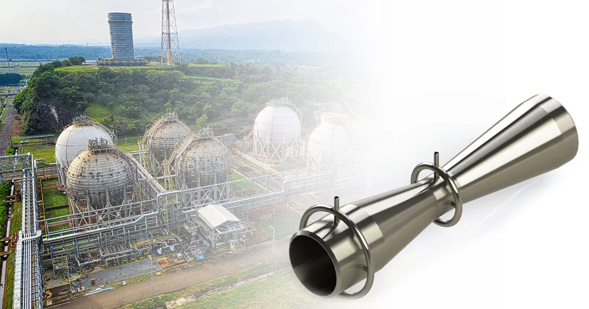 Venturi flow meter installed for industrial process flow measurement in energy and chemical plants