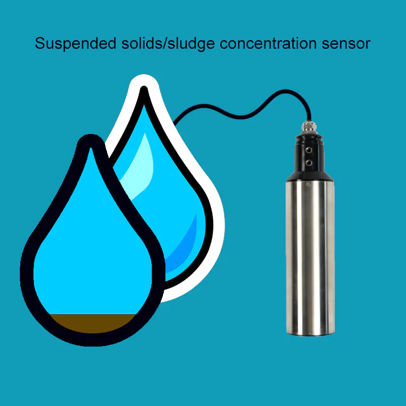 Immersible suspended solids sensor for sludge concentration measurement