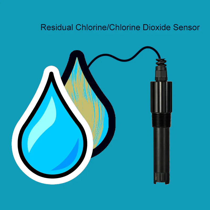 Residual chlorine and chlorine dioxide sensor for online water quality monitoring