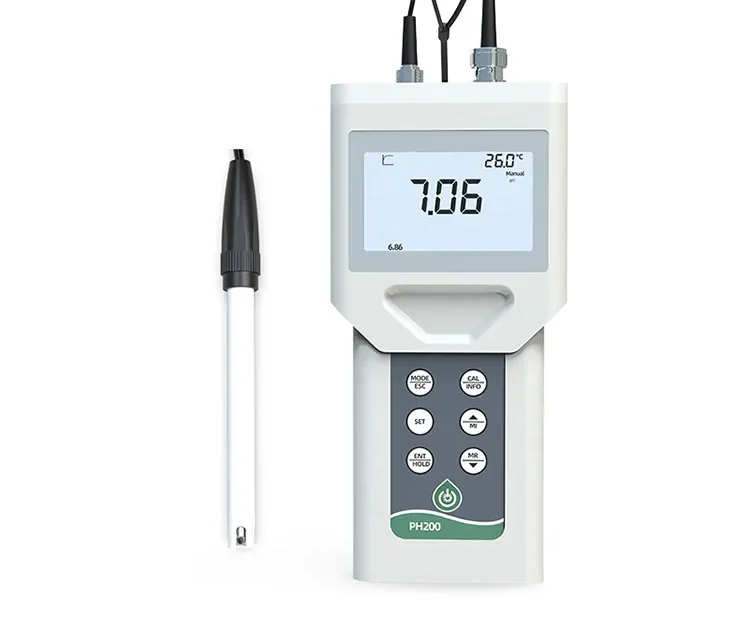 pH-metro digital portátil PH200 con sonda de electrodo de vidrio