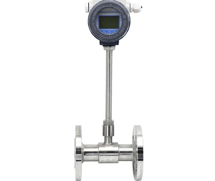 Caudalímetro másico térmico con conexión embridada para gasoductos industriales