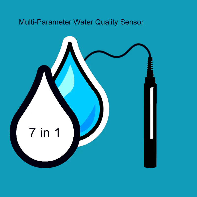 Instrava multi-parameter water quality monitoring sensor, 7 in 1 probe, China OEM manufacturer for industrial water analysis