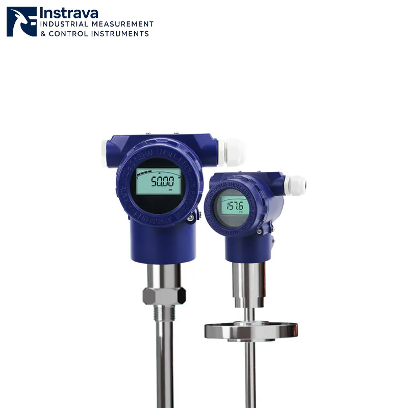 Pengukur level magnetostriktif tahan ledakan dengan presisi tinggi untuk pengukuran level cairan industri di area berbahaya.