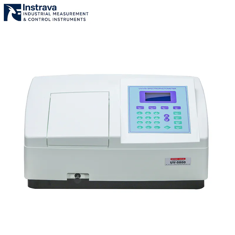High-precision laboratory spectrophotometer for UV and visible light absorption measurements, suitable for scientific research and industrial analysis.