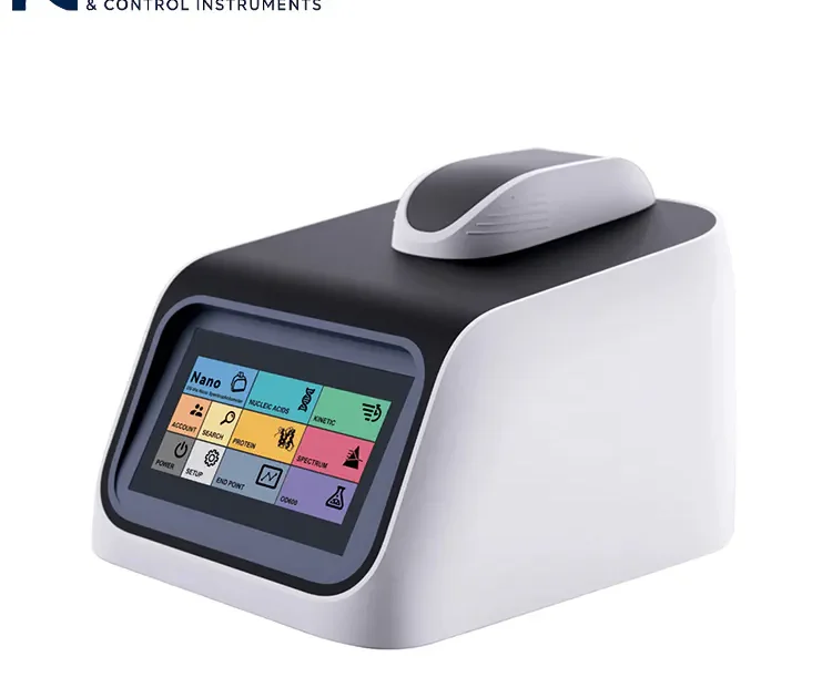 Espectrofotómetro ultramicro para análisis de ADN, ARN y proteínas con interfaz de pantalla táctil