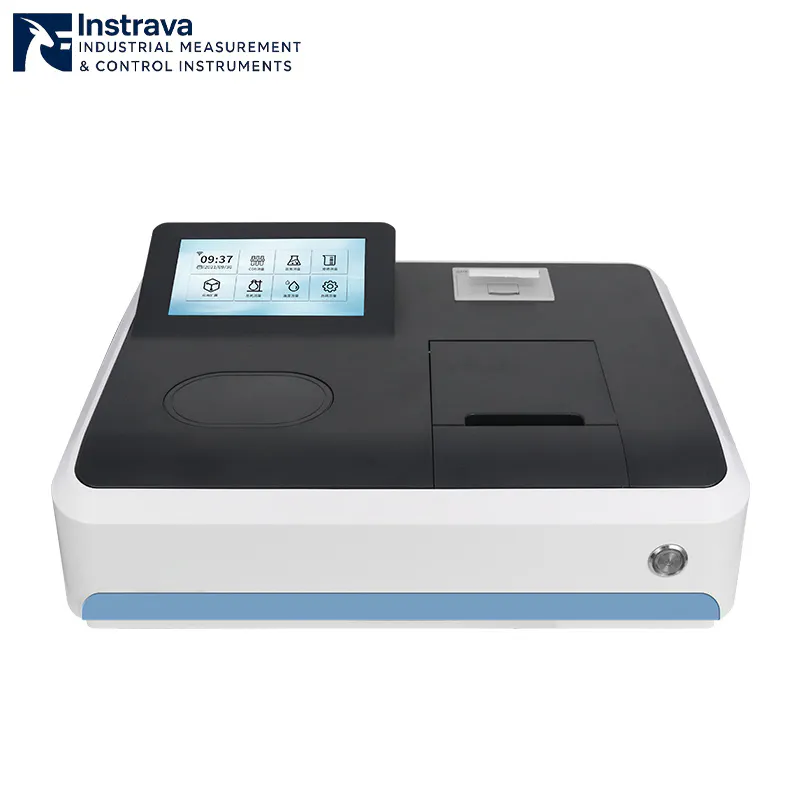Digital water quality analyzer used for laboratory water sample testing and water parameter analysis.