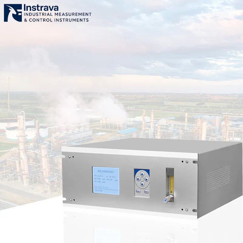 High-speed greenhouse gas analyzer applied in monitoring emissions of a large chemical plant, demonstrating fast and accurate measurements.