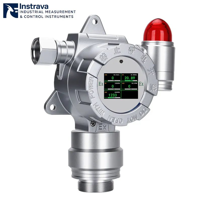 Explosion proof fixed gas detector used for industrial gas safety monitoring.