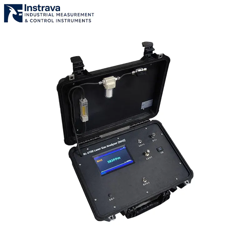 RL-U150 laser gas analyzer with gas concentration display and flow regulation.