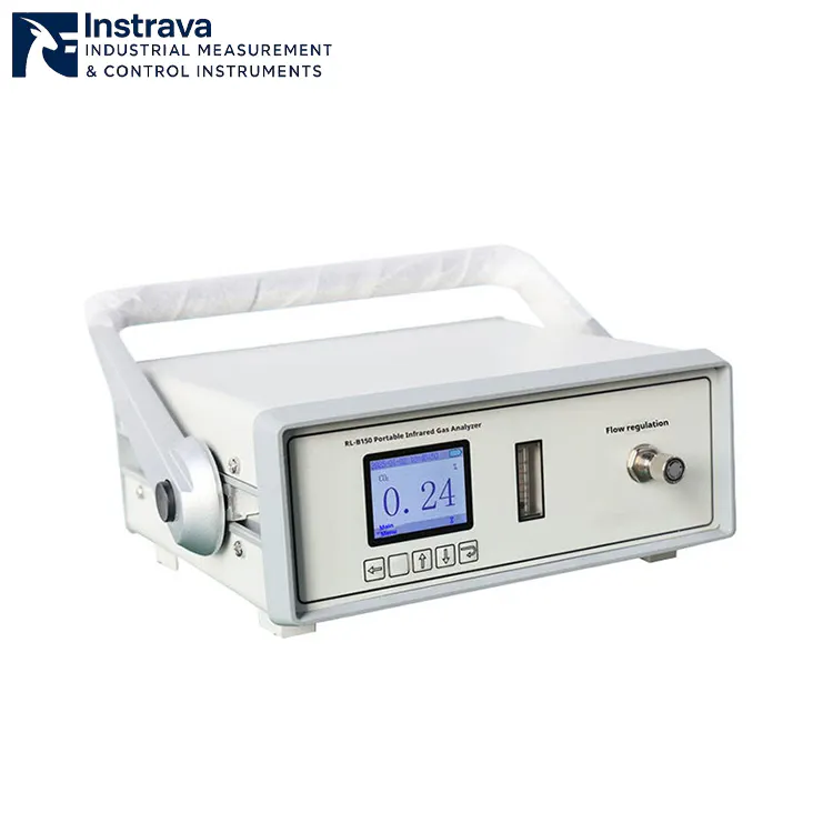 portable infrared gas analyzer exterior, with flow regulation function.