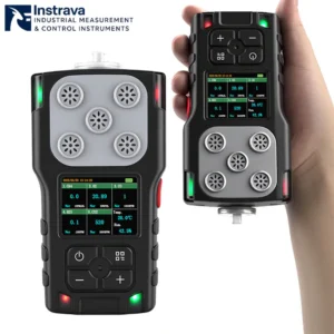 Instrava portable handheld multi gas detector front structure view.