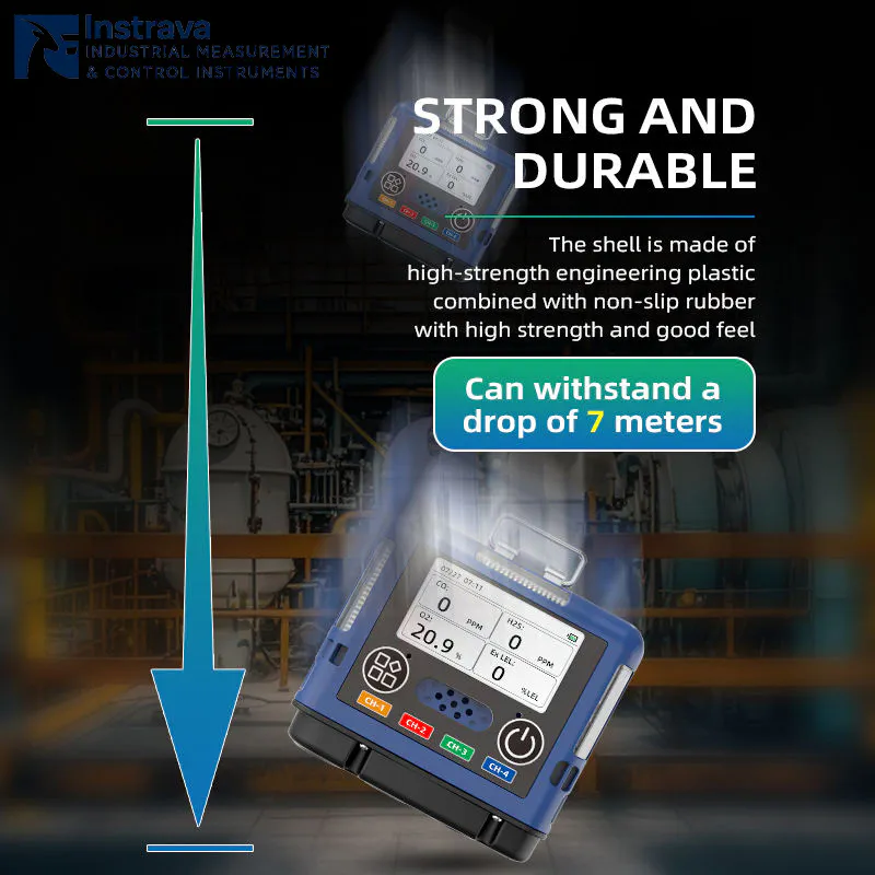 Industrial gas detector with durable drop resistant design.