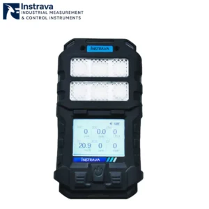 Instrava E6000 handheld multi gas detector for industrial gas safety monitoring.