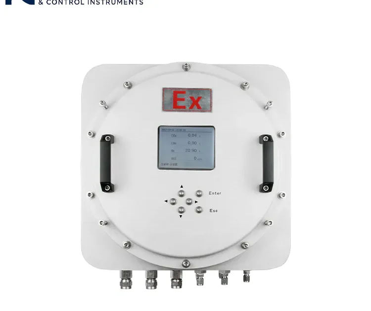 Analizador de gases TDLAS en línea para el control de las emisiones industriales de gases de efecto invernadero, que permite la medición continua de CO2, CH4 y O2.
