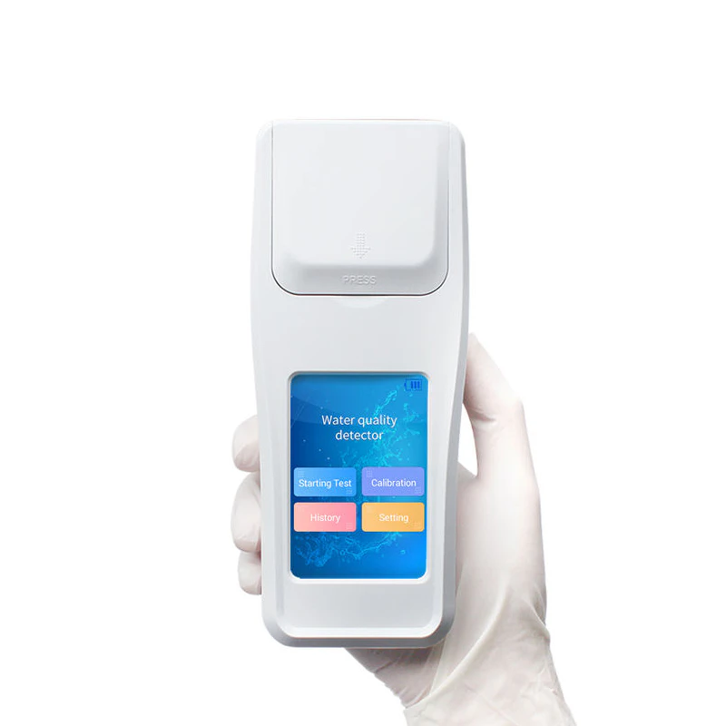 Portable COD meter ideal for various water quality analyses, displaying accurate COD values.