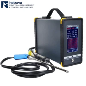 Portable multi gas analyzer with probe for industrial gas monitoring