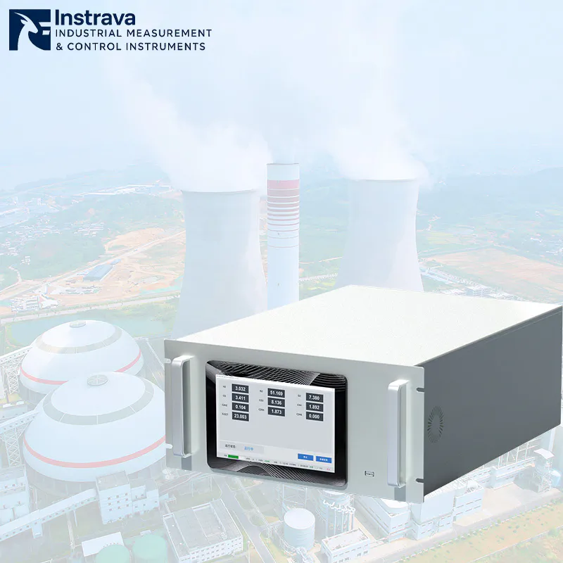 Industrial Raman gas analyzer system for continuous multi-gas emission monitoring and online control.