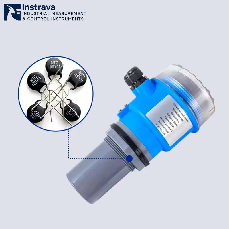 مستشعر مستوى الخزان بالموجات فوق الصوتية مع وظيفة تعويض درجة الحرارة NTC.