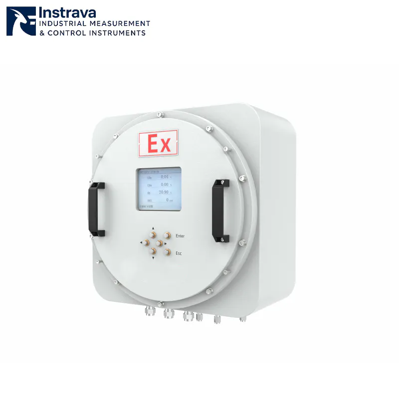 Explosion-proof TDLAS gas analyzer for industrial greenhouse gas and emission monitoring, supporting online continuous measurement of CO2, CH4, and other gases.