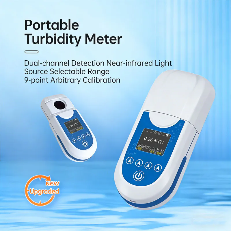 เครื่องวัดความขุ่นแบบพกพาพร้อมการตรวจจับสองช่องสัญญาณและแหล่งกำเนิดแสงอินฟราเรดสำหรับการทดสอบคุณภาพน้ำ