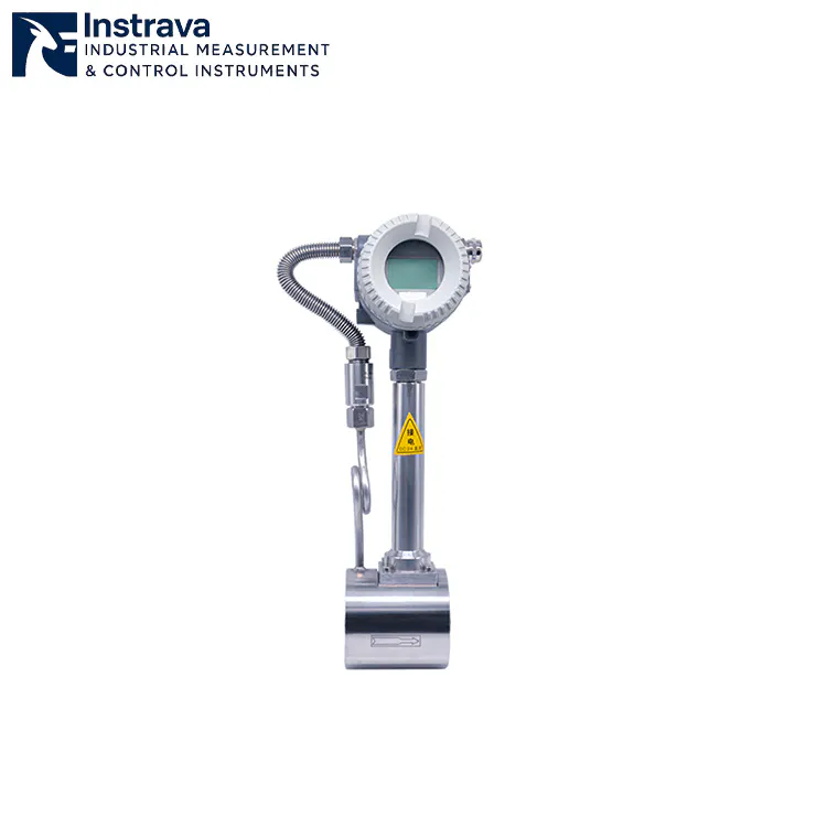 Caudalímetro industrial de vórtice con pantalla LCD para medición de caudal de gas