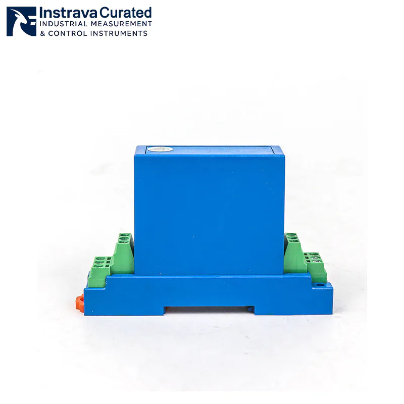 Compact DIN rail current transmitter module rear view