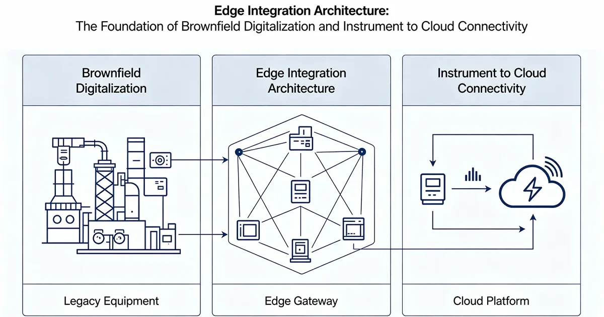 edge integration architecture for brownfield digitalization and instrument to cloud connectivity