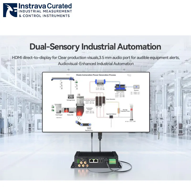 HDMI Multi-Interface ARM Industrial Computer for dual-sensory industrial automation with display connection and real-time process monitoring