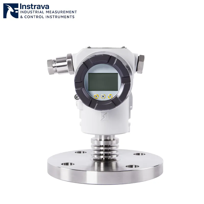 เครื่องส่งสัญญาณความดันอัจฉริยะสำหรับอุณหภูมิสูงพร้อมโครงสร้างระบายความร้อนและหน้าแปลนสแตนเลสสำหรับการวัดในสภาวะที่รุนแรง.