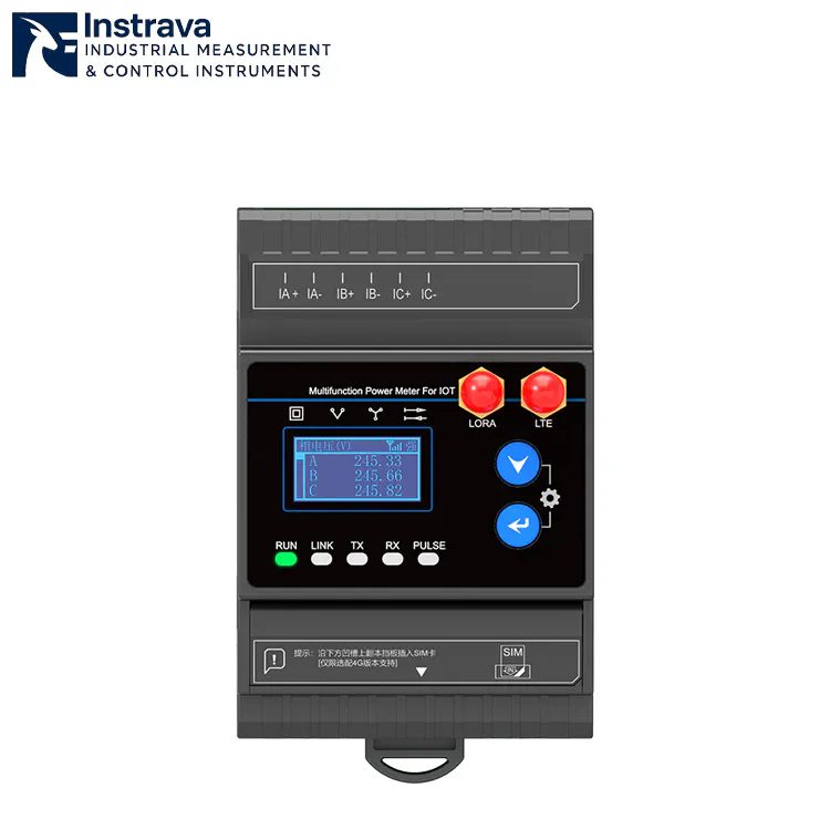 Medidor de potencia IoT multifunción para el control de la energía industrial con pantalla digital e instalación en carril DIN