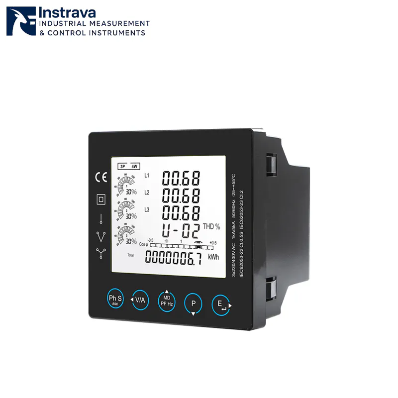 Multi-function power analyzer supplier device, three-phase energy meter with power factor and harmonic monitoring