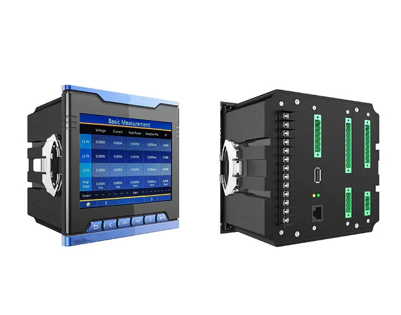 Analizador de potencia inteligente 0,2S, analizador multifunción de calidad eléctrica, dispositivo de monitorización de potencia industrial montado en panel
