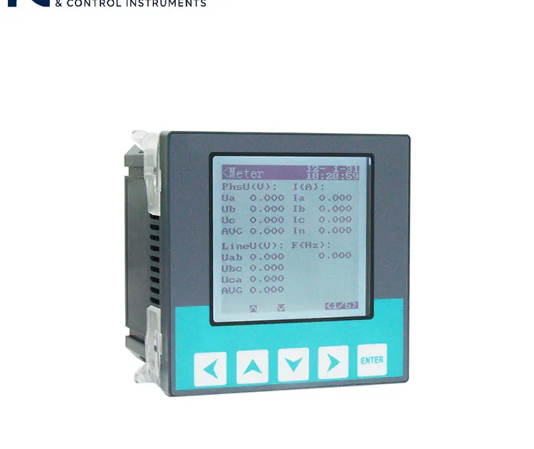 three phase power quality analyzer panel meter for electrical monitoring