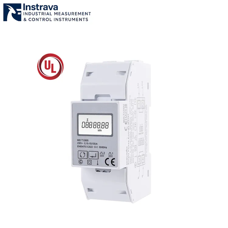 Contador de energía monofásico en carril DIN con certificación UL para el control de la energía residencial y comercial