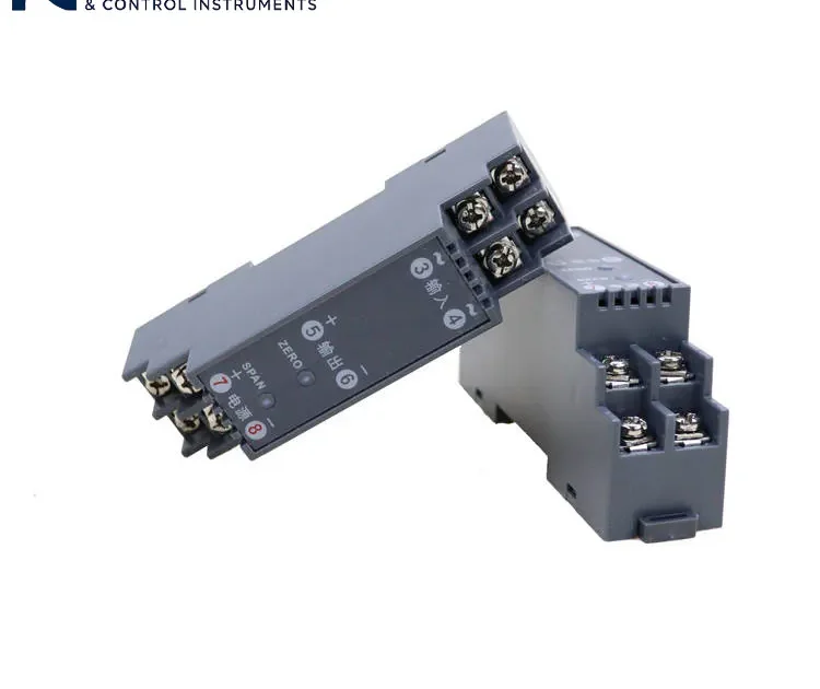 AC current transmitter DIN rail mounted 4-20mA signal converter for industrial current monitoring
