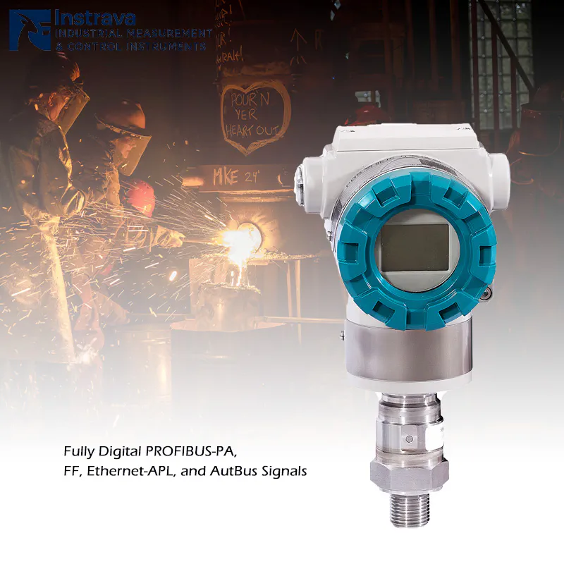 Intelligent pressure transmitter for the metallurgy industry, suitable for digital measurement in high-temperature smelting conditions.