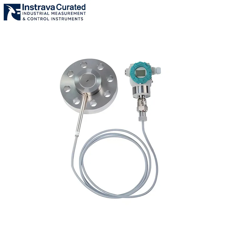 Split-type capillary remote seal flange pressure transmitter with stainless steel flange diaphragm seal and flexible capillary, for high-temperature/viscous medium industrial pressure/level measurement