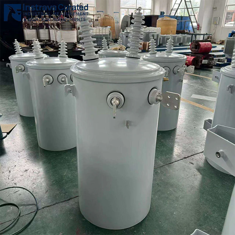 Single-phase pole-mounted oil-immersed distribution transformer, outdoor pole-mounted design, for 10kV/12kV single-phase distribution systems