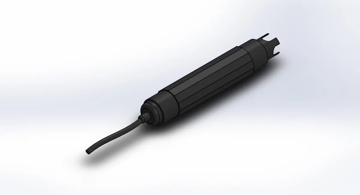 Industrial digital pH sensor probe designed for inline water quality monitoring and process control applications.